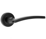 Smooth As Silk Nero Door Handles on Round Rose (JMB700MB)